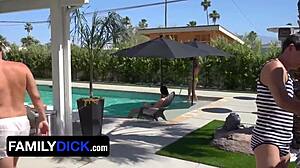 Does this pool party turn into a wild gangbang?