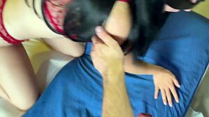 Blowjob and Doggystyle with Cute Girl in Red