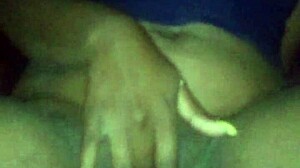 Ebony Babe Fingers Her Small Tits And Big Ass During Solo Masturbation Massage