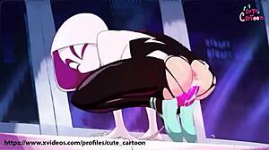 Spider Gwen Stacy in complete cartoon anime hentai video