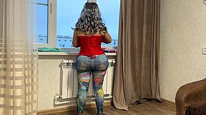 Mature Stepmom's Sexy Thighs Tease Before Hard Anal Sex With Amateur Passion