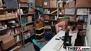 hey, watch this sweet brunette teen get slammed at work