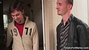 Horny twinks sucking and fucking cock in hardcore gay action
