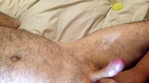 Wife With Red Nails Gives Full Handjob, Milking Huge Cumshot From Lactating Amateurs