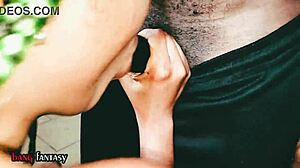 my sister surprised me with an amazing blowjob in the living room