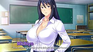 Mommy Sensei Horny in Homework Ep7 - Public Blowjob Scene