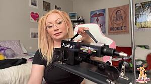 Unboxing the Powerful Fuck Machine with Vibrating Toys and Dildo Attachments