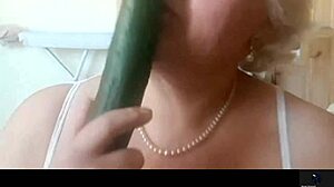 Lady Dalia Pleasuring Herself Preparing Tasty Salad For Hubby