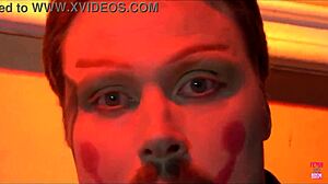 Busty blonde and brunette cuties in a group session