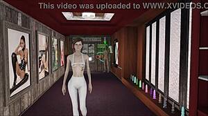 Sporty brunette in perverted fashion gets sexy in fallout game