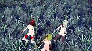 Hey, check out this 3D cartoon with Collei, Amber, and Sucrose from MMD!