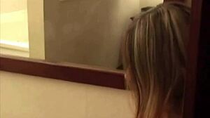 my daughter's friend is shy but brave during striptease