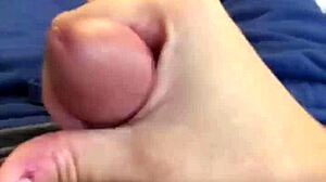 Skinny Guy Jerks Off On Bed And Fails NNN Challenge With Big Cock