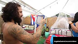 Ever tried cock sucking on a Cuban vacation with busty Latina Angelina Castro?