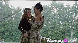 Small tits brunette milfs sofi ka and gloria sol strip naked in pool