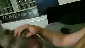 Blonde BBW Sucks Uncut Cock for Facial