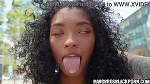 Black amateur barbie rous prepares for interracial blowjob