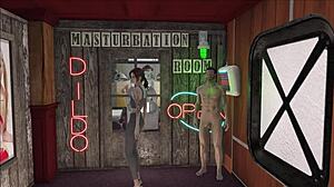 Sporty brunette in perverted fashion gets sexy in fallout game