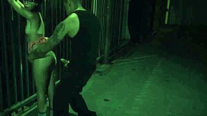 Bound Teen Takes Anal Fisting Gangbang