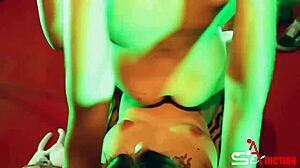 watch this lesbian couple in a steamy double show