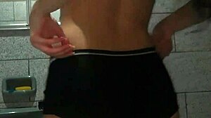 Watch me fuck myself with a dildo in the bathroom during cosplay session