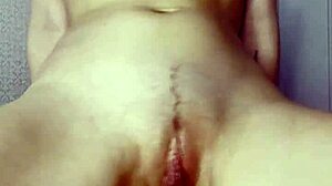 ki-sim rides a huge dildo in cowgirl position