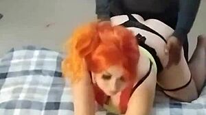 misty pokemon cosplay girl begs for pokeballs in her mouth while showing big tits