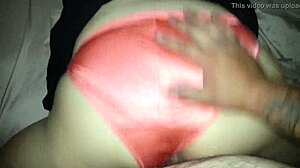 Hell Yeah! Check Out This Hot Fuck in Orange Satin Panties with Cumshot!