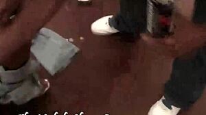 Hood Bitch Feels Intense Gangbang Fucking Her Hard