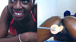 Ebony Cam Girl Squirts With Toys