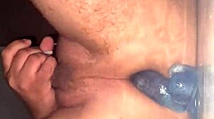 gay enjoys intense anal pleasure with butt plug in homemade scene