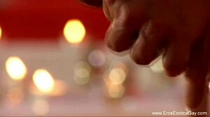 The gay guy relaxing during erotic massage with big cock