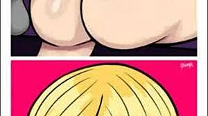 Art of Hentai and pornographic images with a blonde girl in a Resident Evil 5 setting