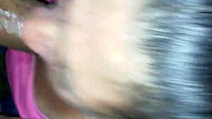 Latina deepthroats big black cock and swallows cumshot. She takes it deep and hard.