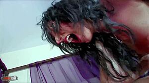 Laura Fox performs anal sex in private bedroom