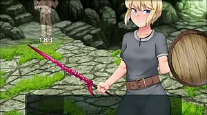 i love watching this blonde explore a monster-filled cave for her lost items