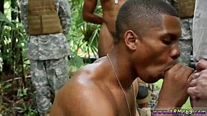 army boy explores jungle adventures with friends in a fest