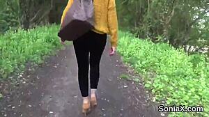 unfaithful english milf gill ellis shows monster globes