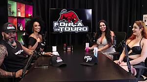 does mayze look sexy in sheer red lingerie?