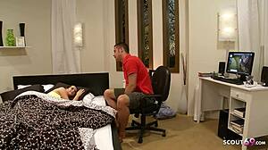 cute larissa dee helps step-brother with a steamy fuck