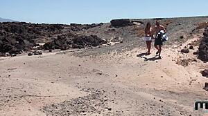 Blind Lust Unleashed with Big Tits Blowjob in Public Outdoor Action