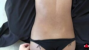 Watch the skinny ebony girlfriend moan while twerking her ass for pov creampies in this fetish scene!