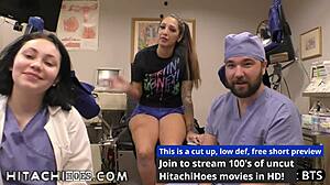 Lesbian stefania mafra orgasms from doctor hitachi therapy