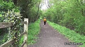 unfaithful english milf gill ellis shows monster globes