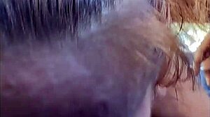 Damn! Rushing through a wild blowjob on the street in Florida's open air!