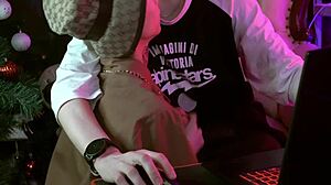 Passionate gamer shares blowjob and handjob with friend Casey Donovan