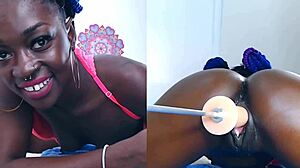 Ebony Cam Girl Squirts With Toys