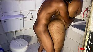 I luv this bathrom sex with my bbw partnr, her fat ass in doggystle takin my big cok