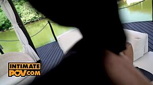 Damn! Outdoor POV sex with footjob queen Veronica Leal!