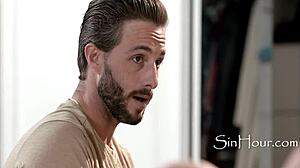 Khloe Kapri thinks about her stepbrother while groping her petite pussy in fantasy